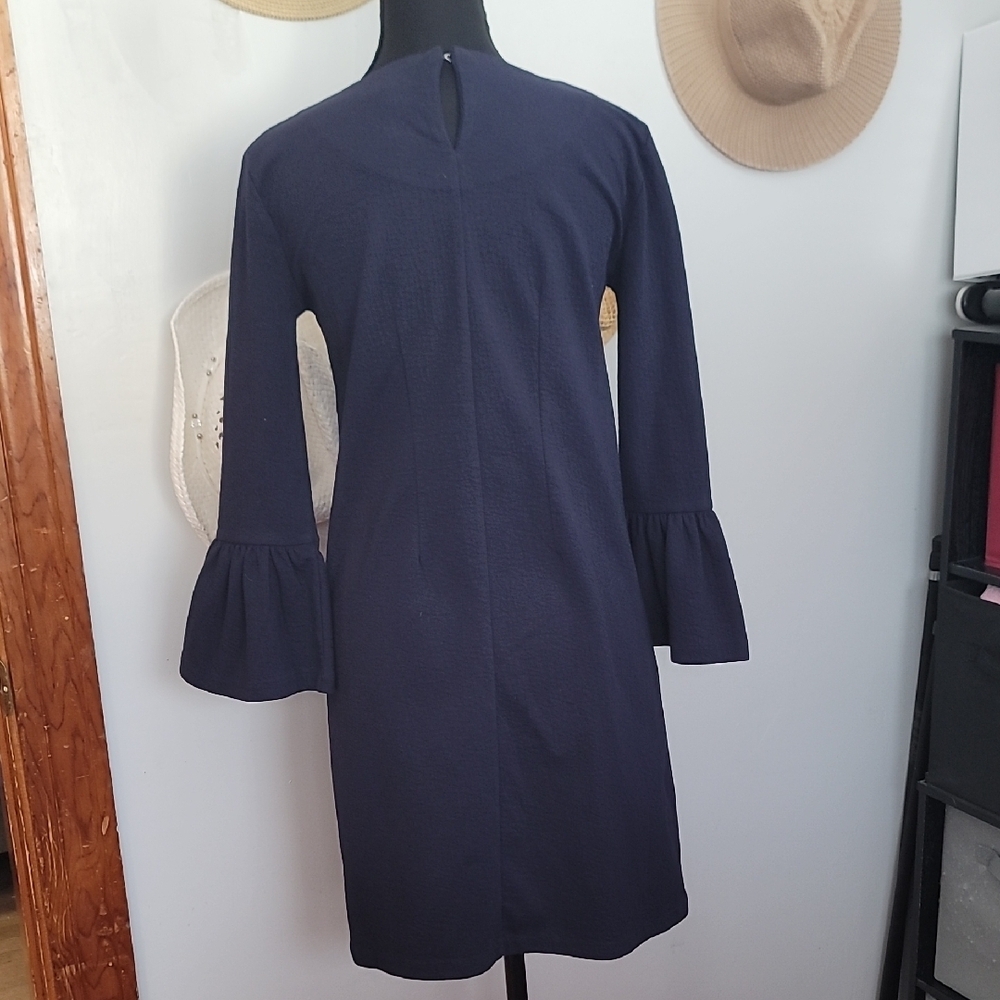 J. Crew Elegant Navy Long Sleeve Dress - Picture 11 of 11